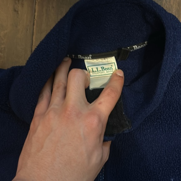 Blue L.L. bean Zip Up Sweater - Picture 2 of 2